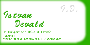 istvan devald business card