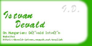 istvan devald business card